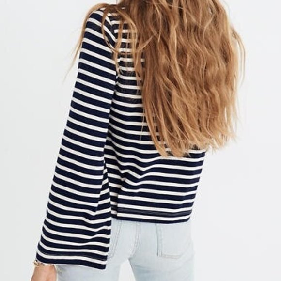 Madewell Wide-Sleeve Turtleneck in Stripe-Block - Picture 5 of 8